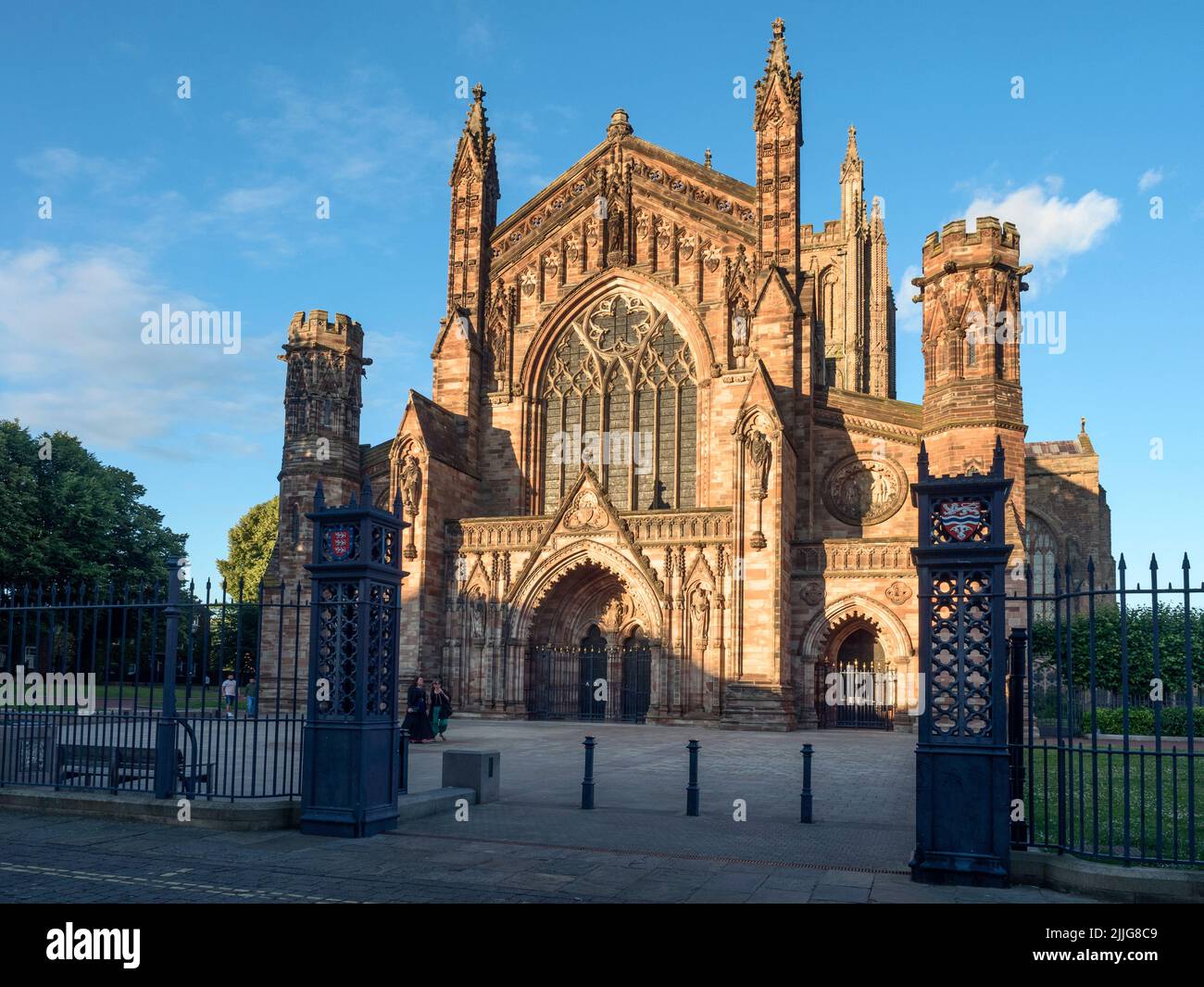La Iglesia Catedral de St Mary y St Ethelbert de Palace Yard Hereford Herefordshire, Inglaterra Foto de stock
