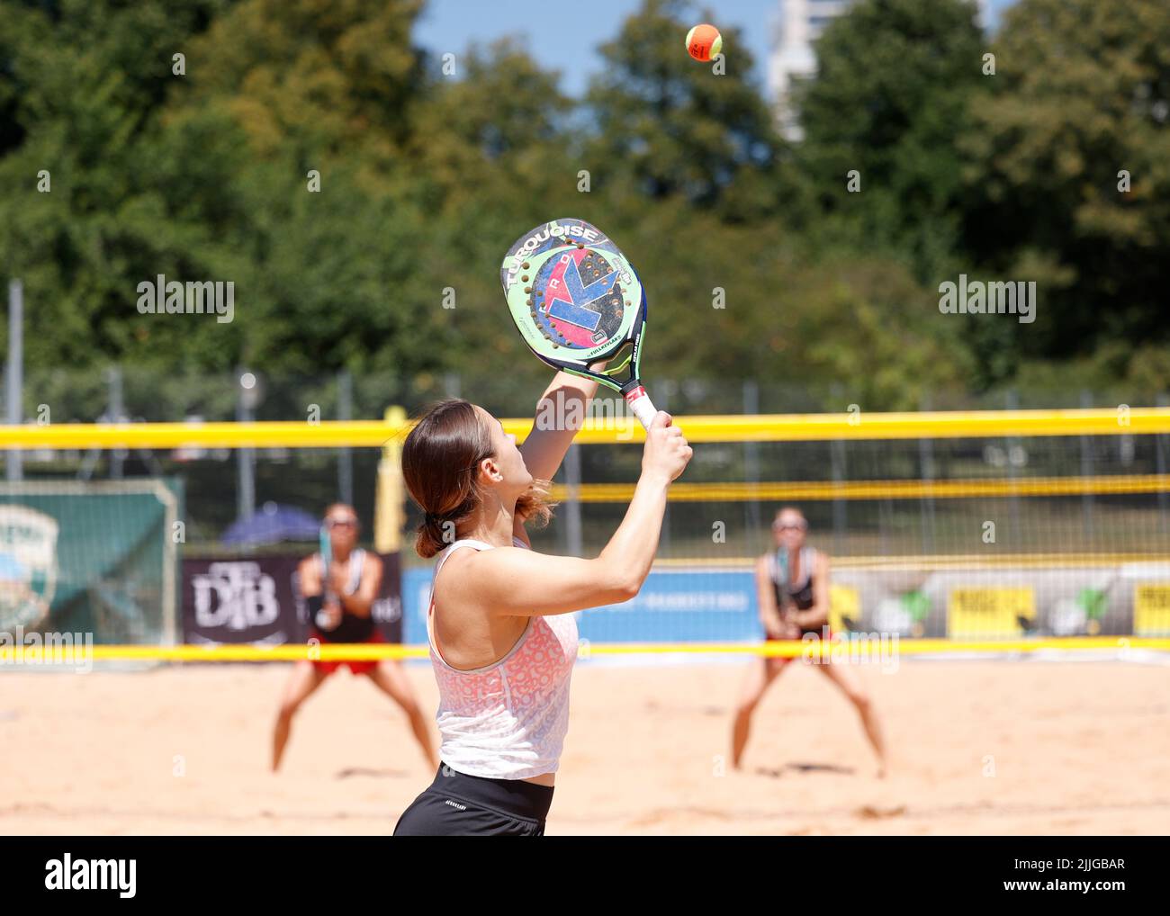 Campeonato de tenis de playa, Freizeit, Hobby - Campeonato de tenis de playa en Múnich - Baviera - Alemania Foto de stock