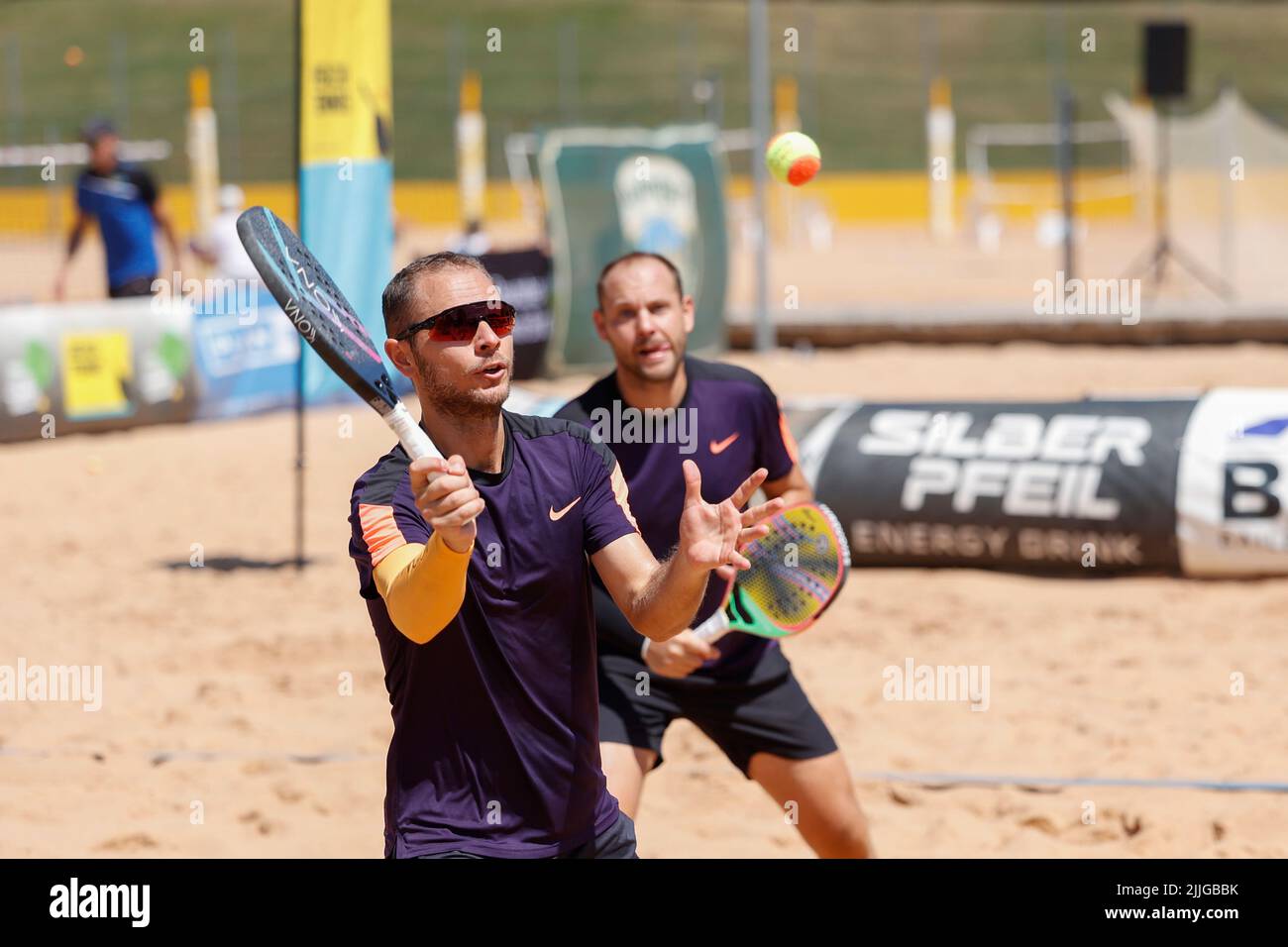 Campeonato de tenis de playa en Munich/Alemania Foto de stock