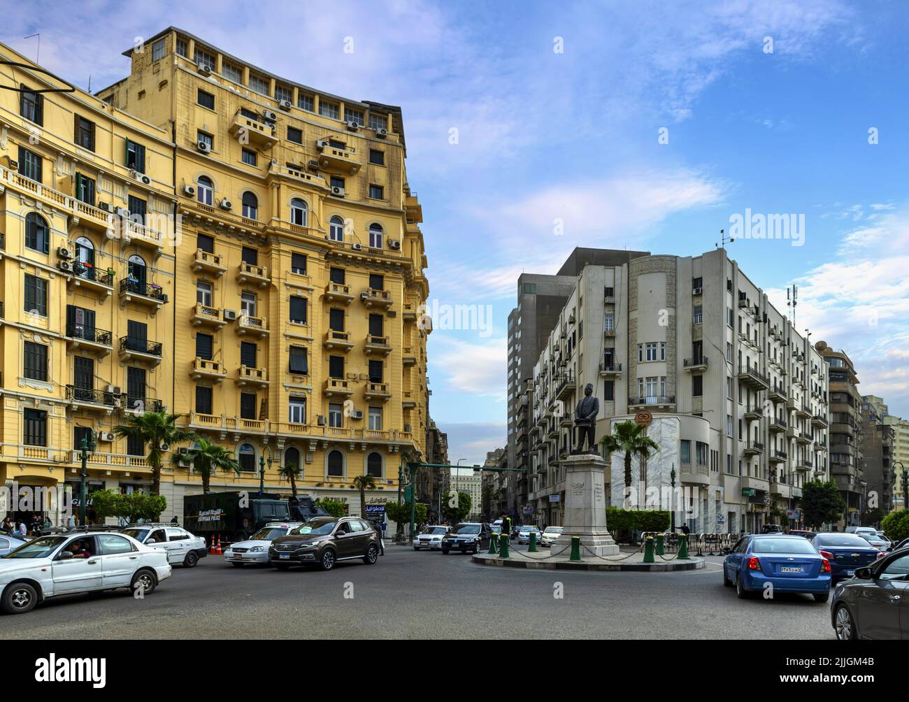 Talaat Harb Square en El Cairo Foto de stock