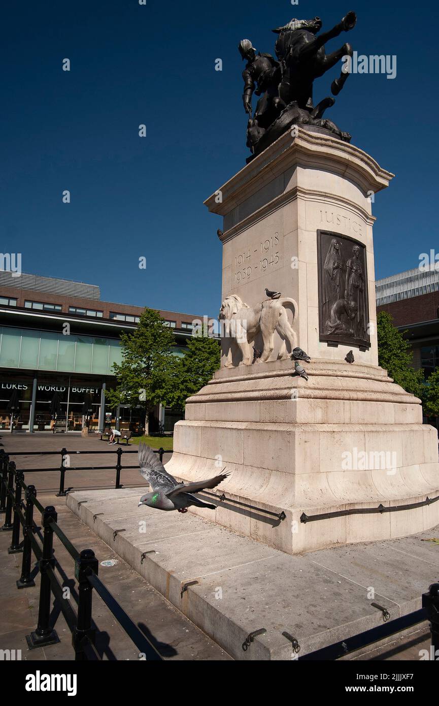 Monumento a la guerra, Old Eldon Square, Newcastle upon Tyne Foto de stock