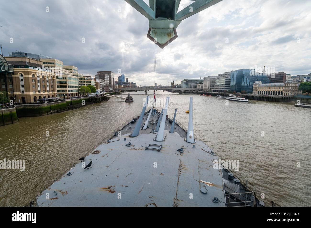 Vista desde HMS Belfast, Londres, Reino Unido Foto de stock