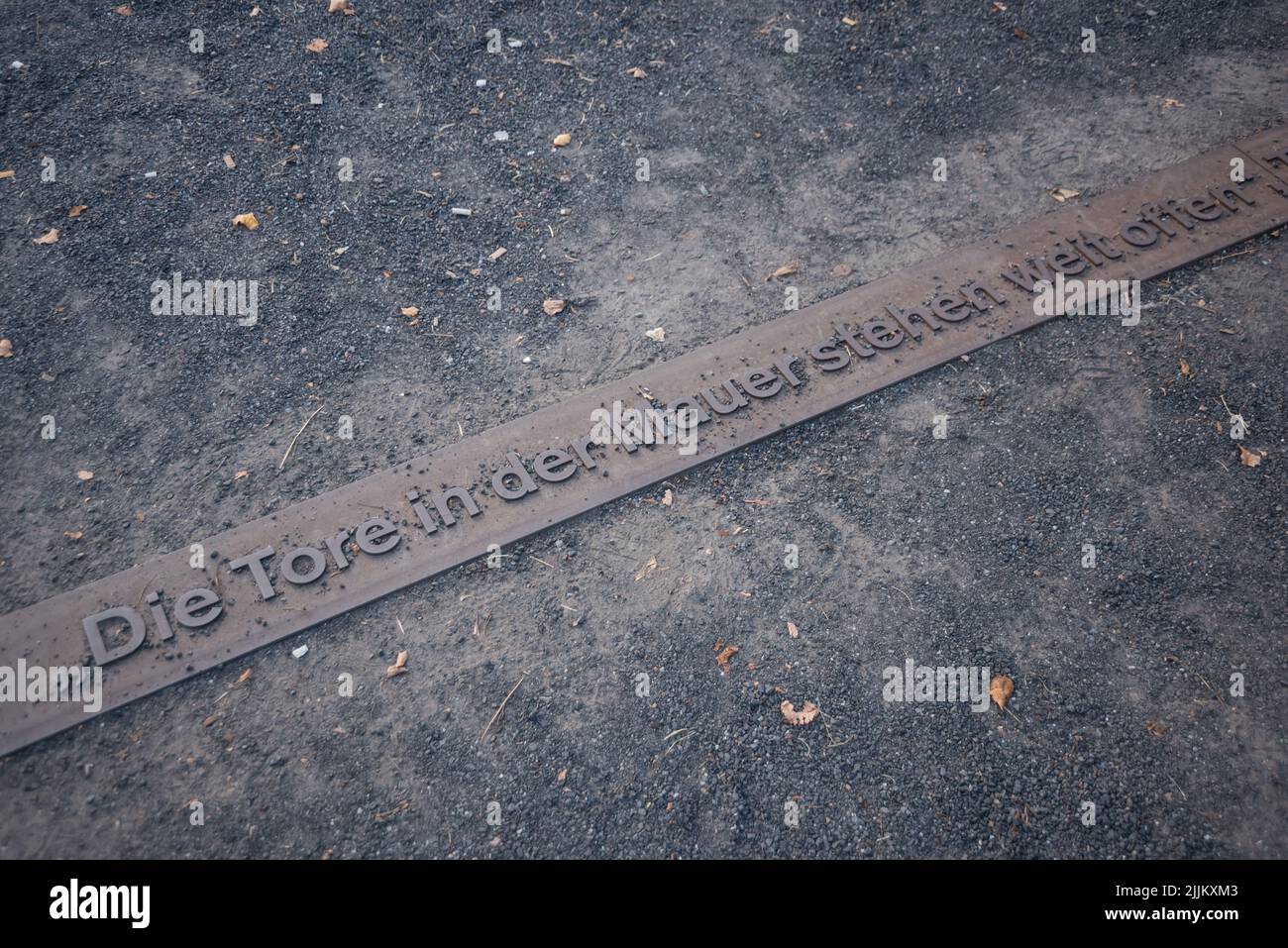 Berlín, Gedenkstätte für die Maueröffnung an der Bornholmer Straße ...