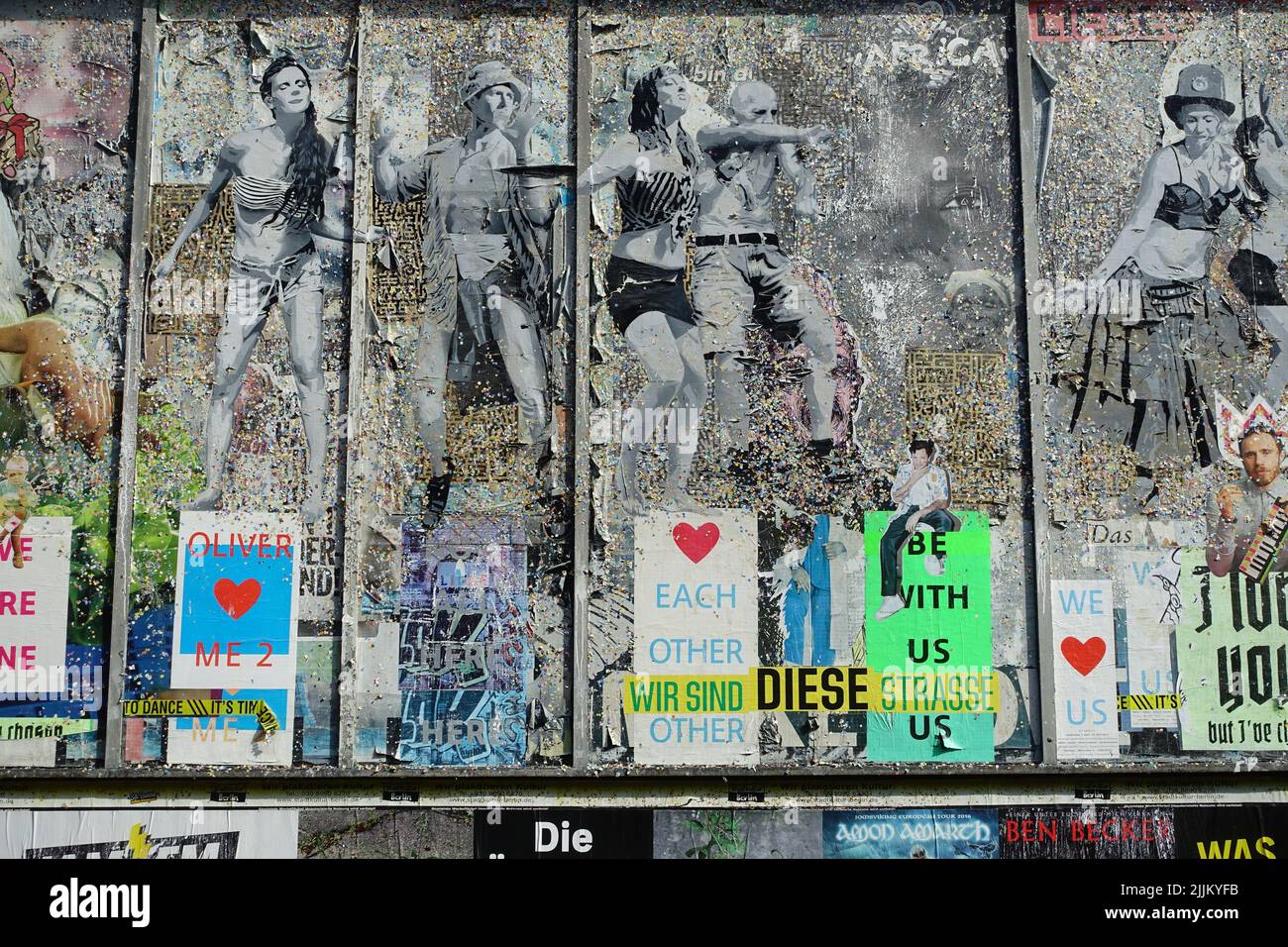 Berlín, Kreuzberg, Graffity Foto de stock