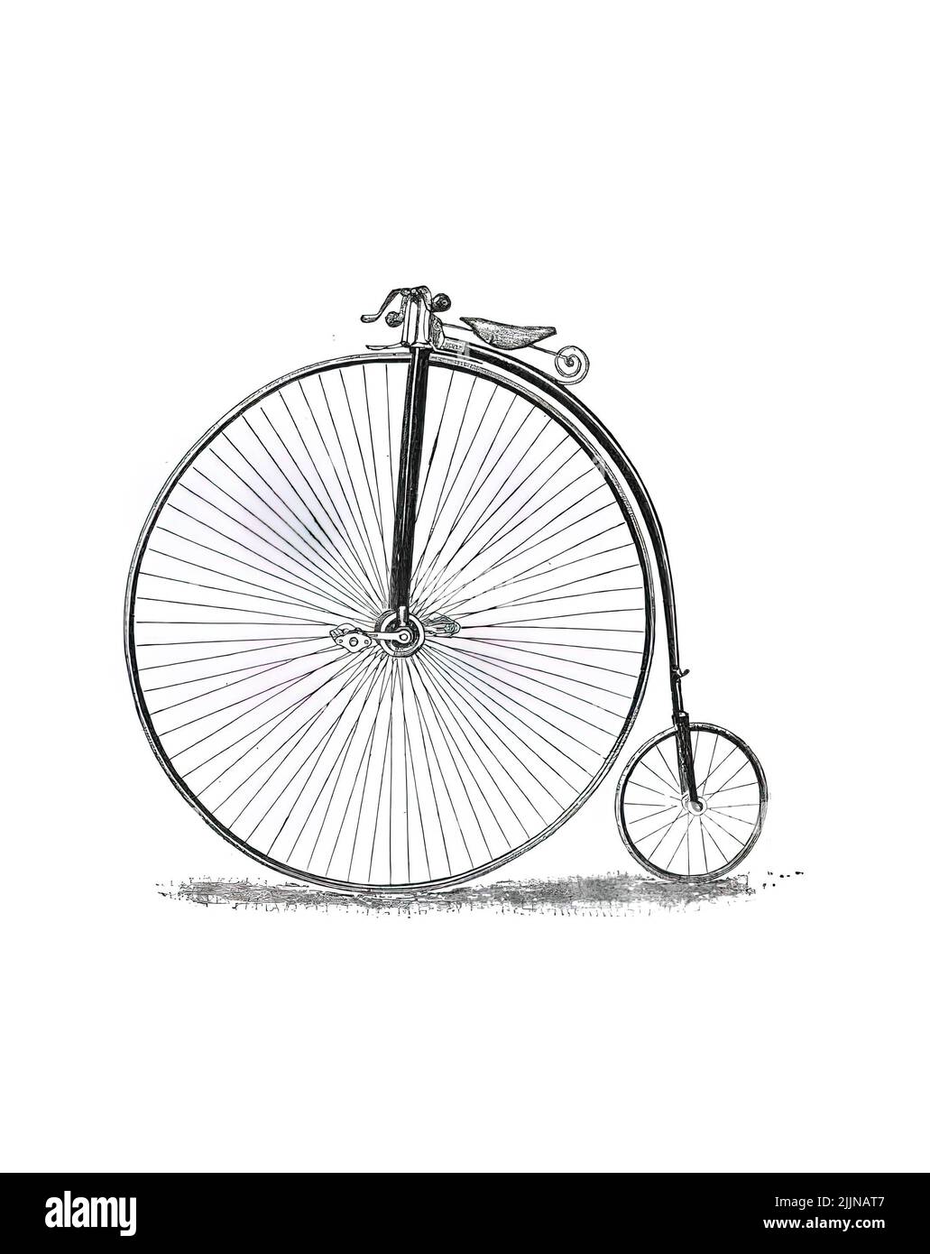 Una Foto De Una Bicicleta De época Del Siglo 19th Dibujada En El Antiguo Catálogo Fotografía De
