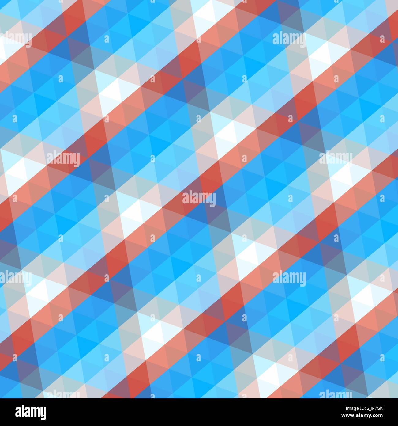Un bucle sin costuras de líneas y patrones geométricos equiláteros en diferentes colores Foto de stock