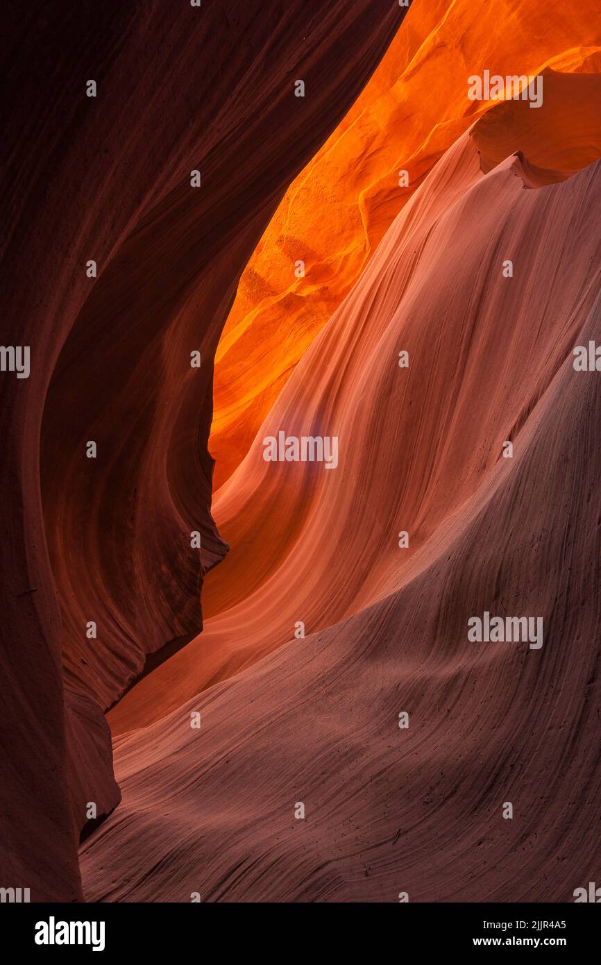 Lower Antelope Canyon Sandstone Closeup, Page, Arizona, Estados Unidos de América Foto de stock
