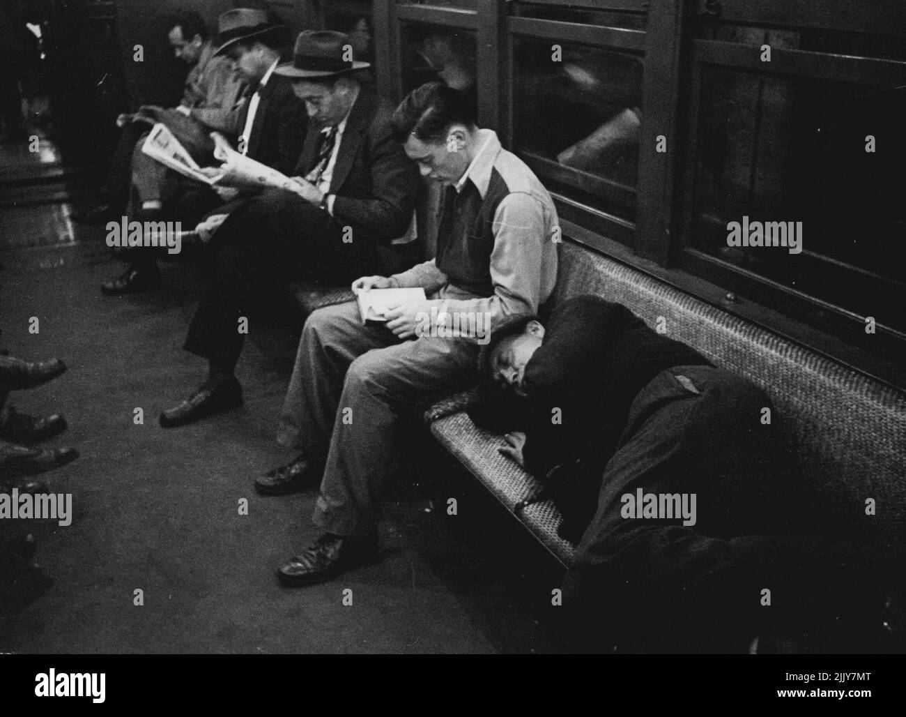 Metro - Nueva York. 13 de marzo de 1947. Foto de stock