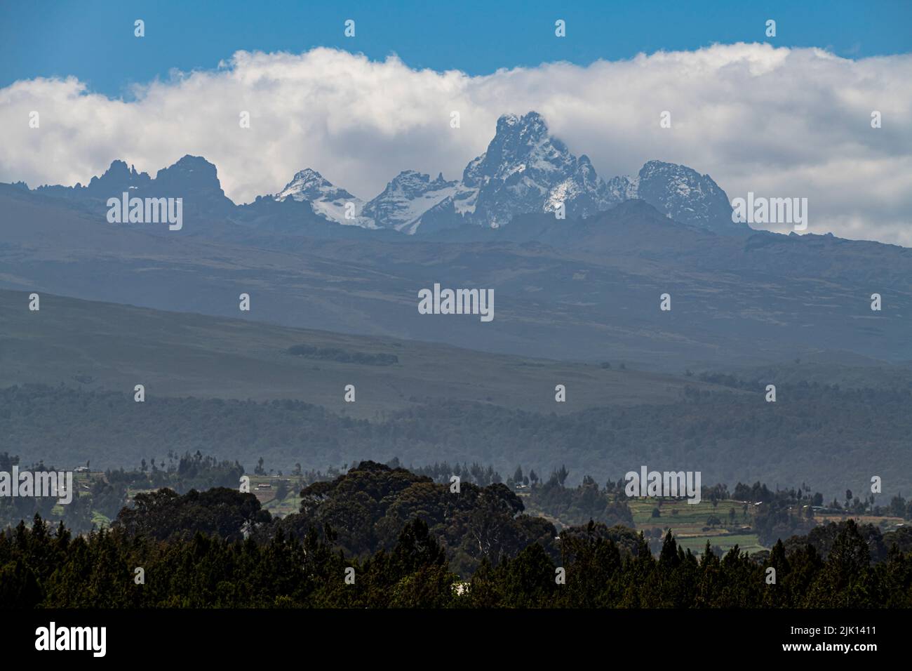 Parque Nacional del Monte Kenia, Patrimonio de la Humanidad de la UNESCO, Kenia Foto de stock
