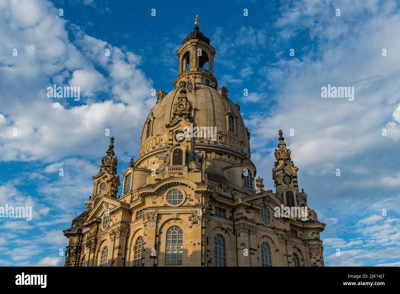 La Frauenkirche restaurada en Dresden, Sajonia, Alemania, Europa Foto de stock