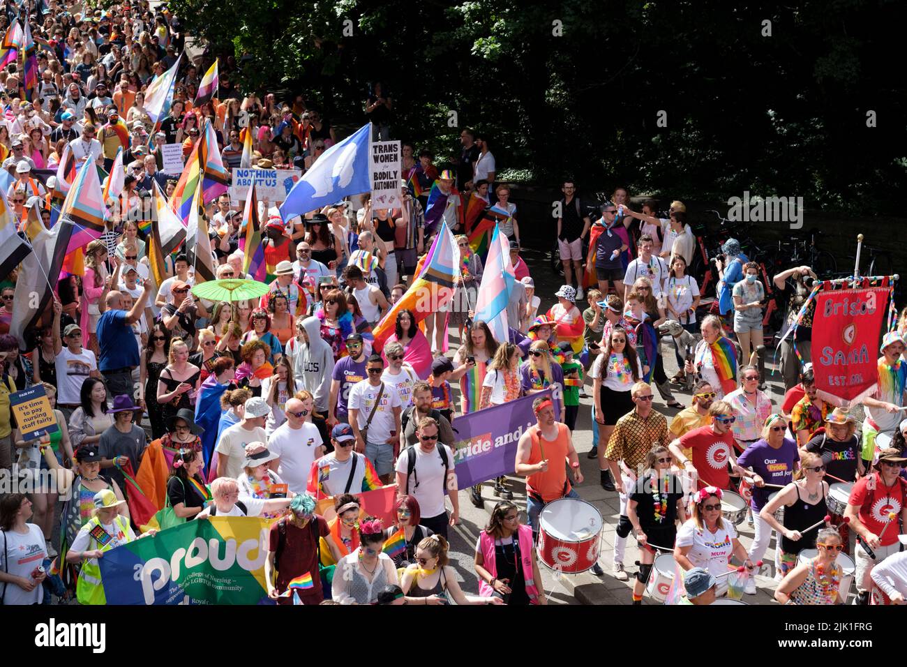 Desfile del Orgullo de Bristol. Foto de stock