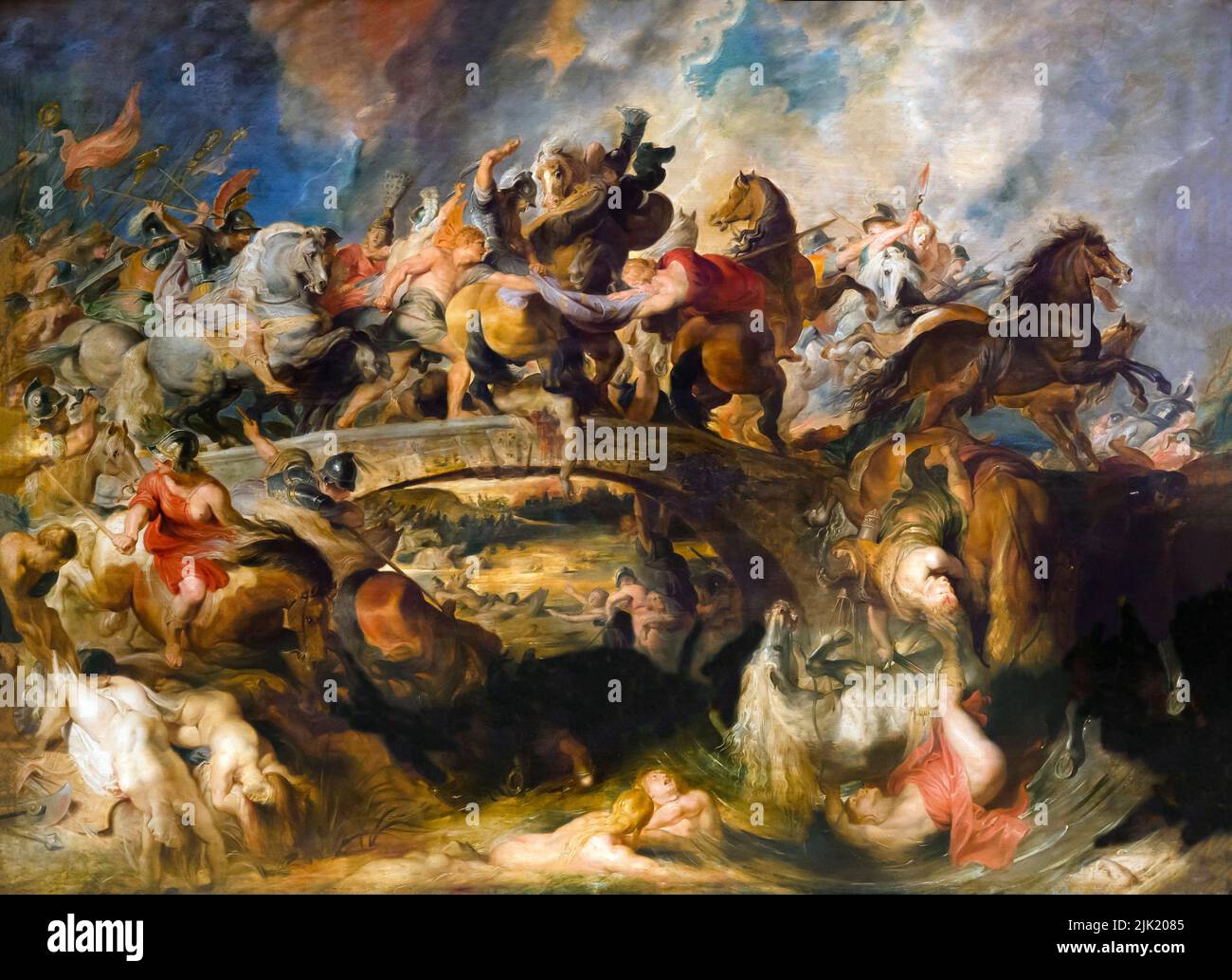 La Batalla de las Amazonas, Peter Paul Rubens, 1618, Alte Pinakothek, Múnich, Alemania Foto de stock
