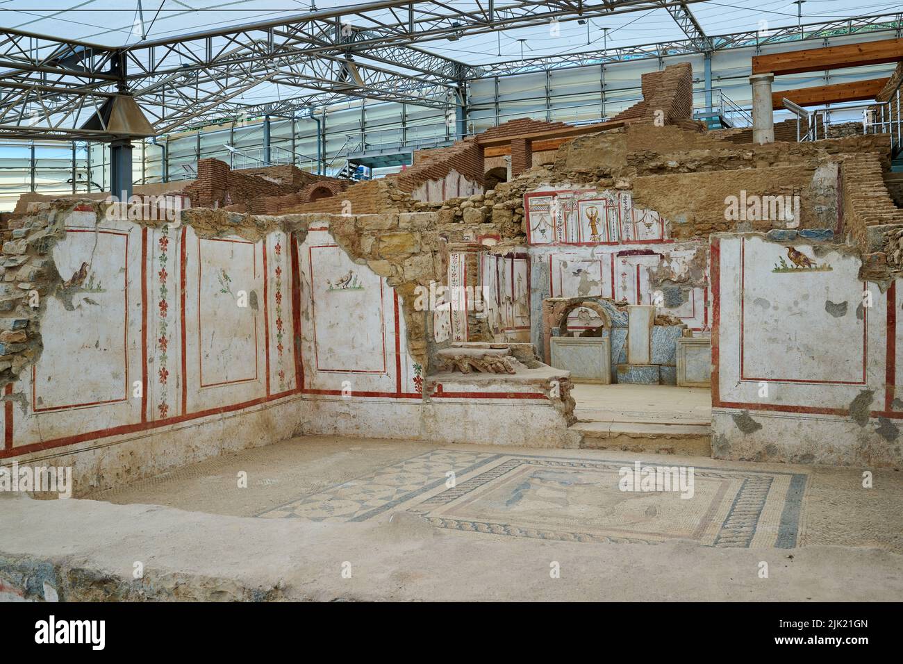 Casa con terraza interior de Éfeso, Sitio Arqueológico de Éfeso, Selcuk, Turquía Foto de stock