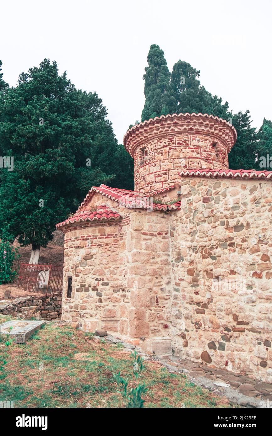 Zvernec El Monasterio de Santa María de turismo en Albania Foto de stock