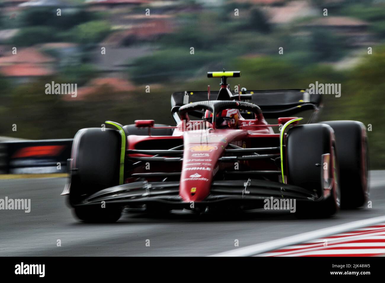 Mogyorod, Hungría. 30th de julio de 2022. Carlos Sainz Jr (ESP) Ferrari F1-75. Gran Premio de Hungría, sábado 30th de julio de 2022. Budapest, Hungría. Crédito: James Moy/Alamy Live News Foto de stock