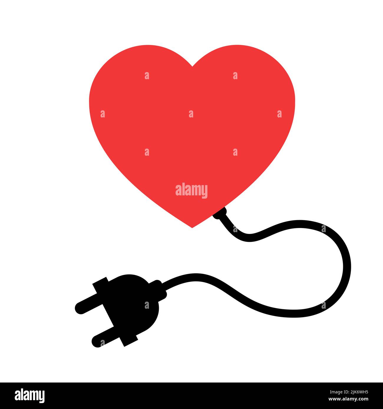 Apague el corazón - el órgano humano está desconectado de la electricidad y la energía eléctrica. Parada, fallo, ruptura, fallo y parada del órgano cardíaco. Ve Foto de stock