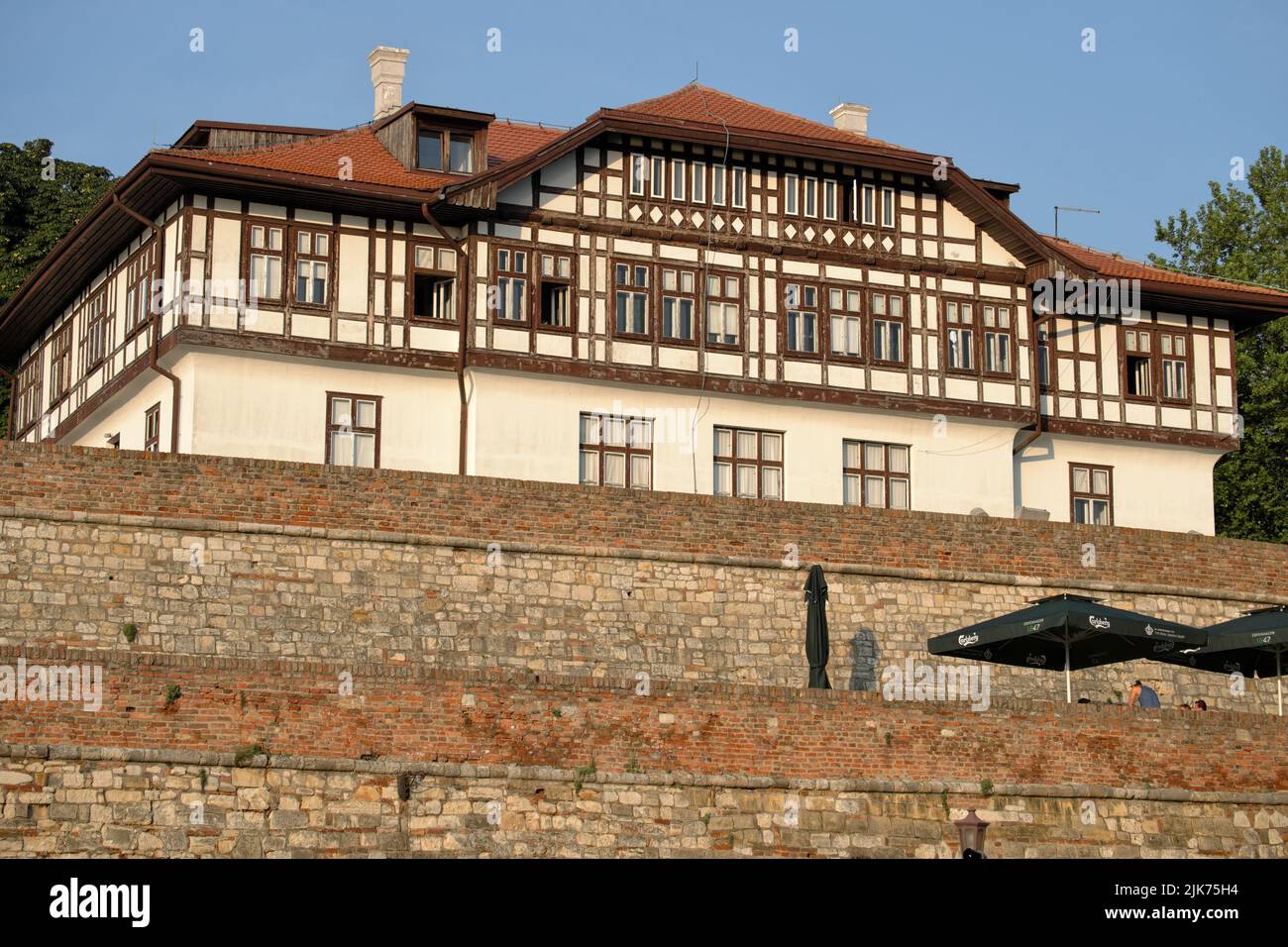 Mansión Instituto para la Protección de Monumentos en Kalemegdan Fortaleza de Belgrado Foto de stock