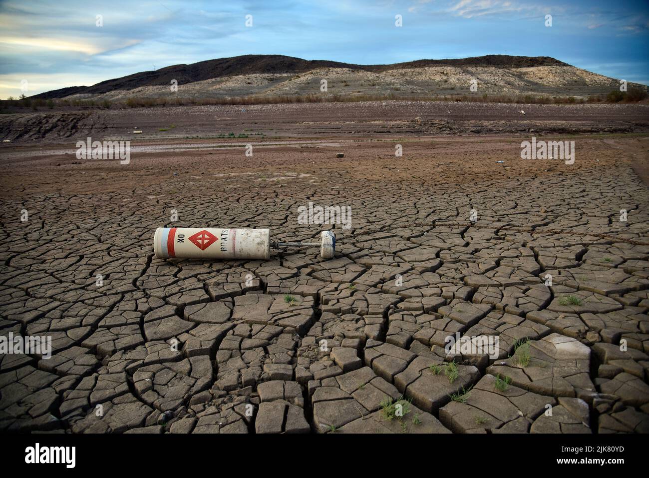 30 de julio de 2022, Lake Mead, Nevada, condiciones de sequía severa en el embarcadero del puerto de Boulder cerca de Las Vegas. Foto de stock