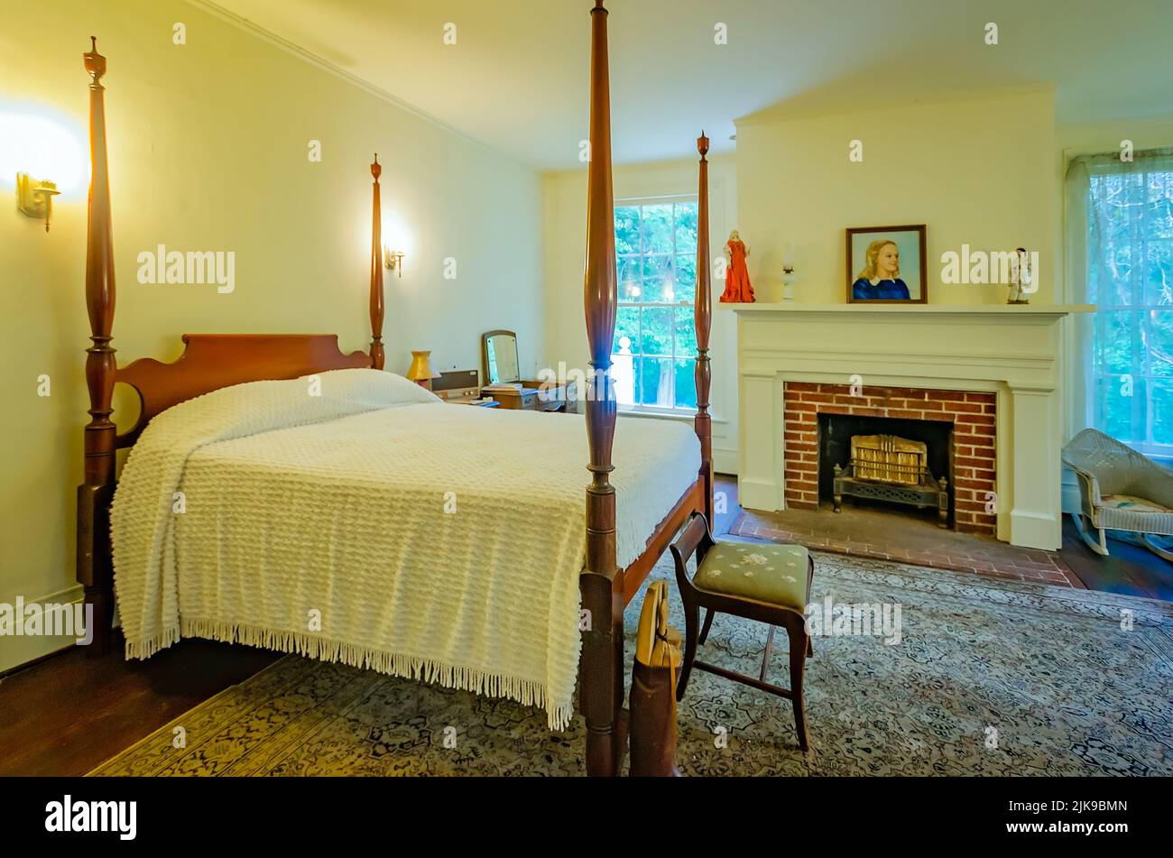 Jill Faulkner infantiles del dormitorio es retratada en Rowan Oak, 30 de mayo de 2015, en Oxford, Mississippi. Foto de stock
