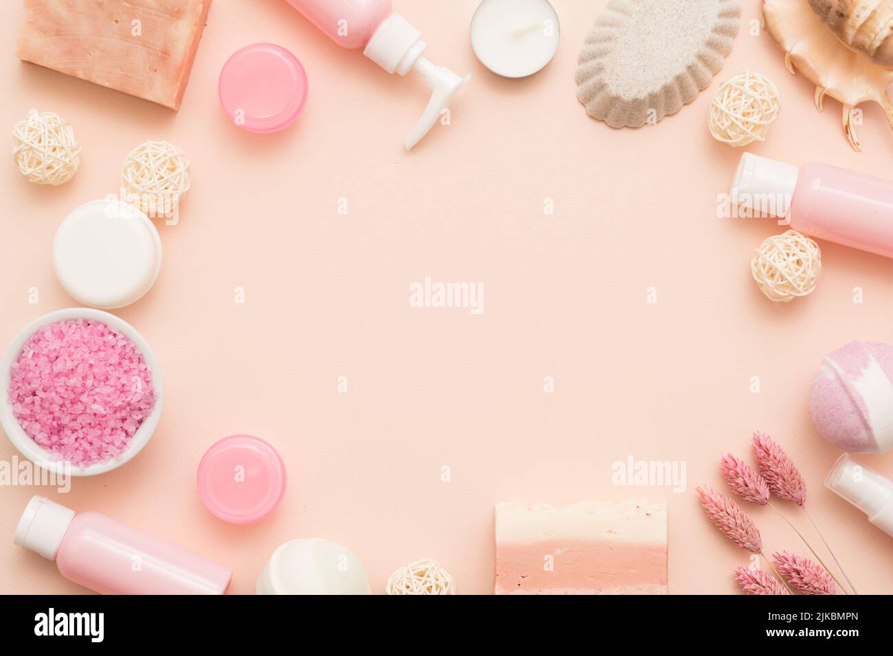 terapia de spa productos cosméticos para el cuidado corporal Foto de stock