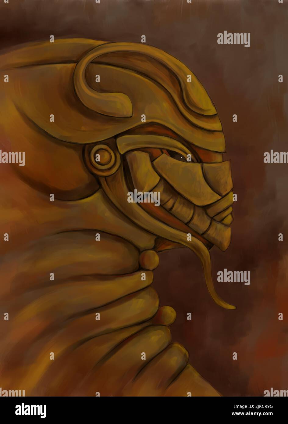 Criatura alienígena - pintura digital Foto de stock
