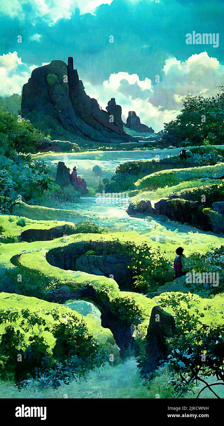 Anime hermoso paisaje fotografías e imágenes de alta resolución - Alamy