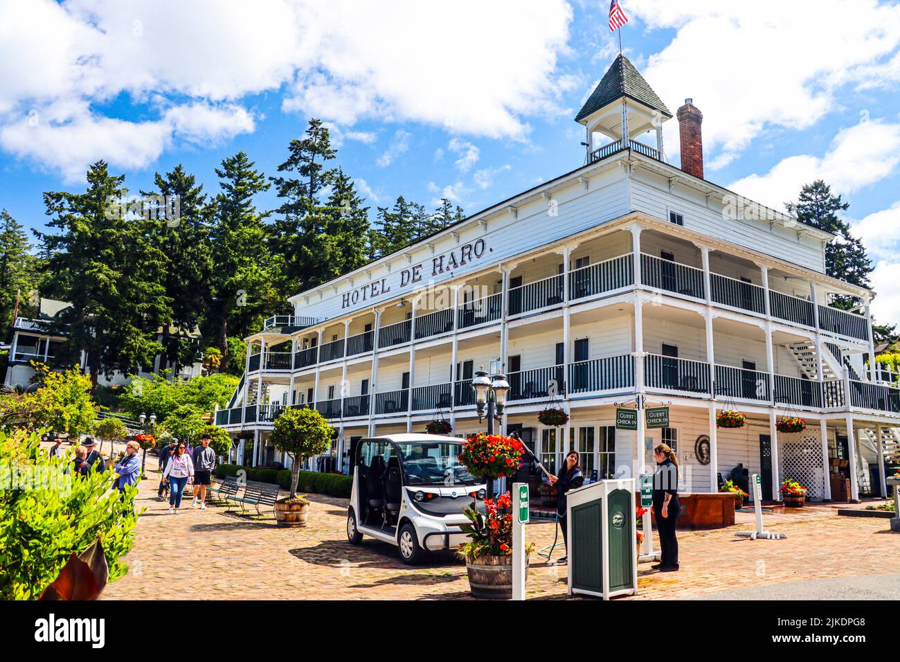Hotel De Haro en el Roche Harbor Resort en la Isla de San Juan en el noroeste del estado de Washington. Foto de stock