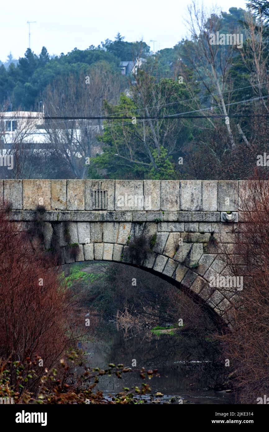 Puente de Herrera, Galapagar, Comunidad de Madrid, España Foto de stock