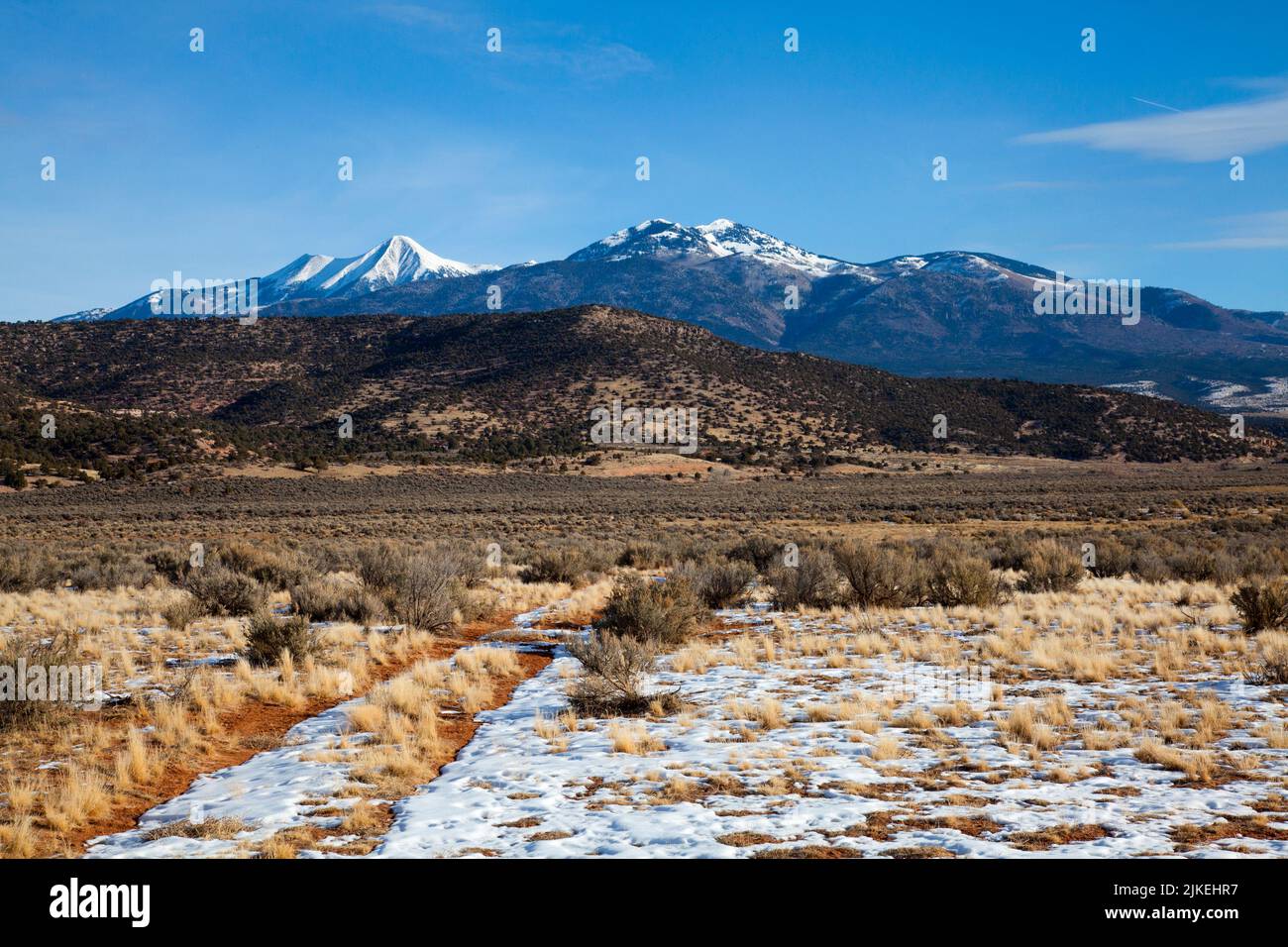 Sur de Ute Traditional homelands de las montañas de La Sal en el sureste de Utah Foto de stock