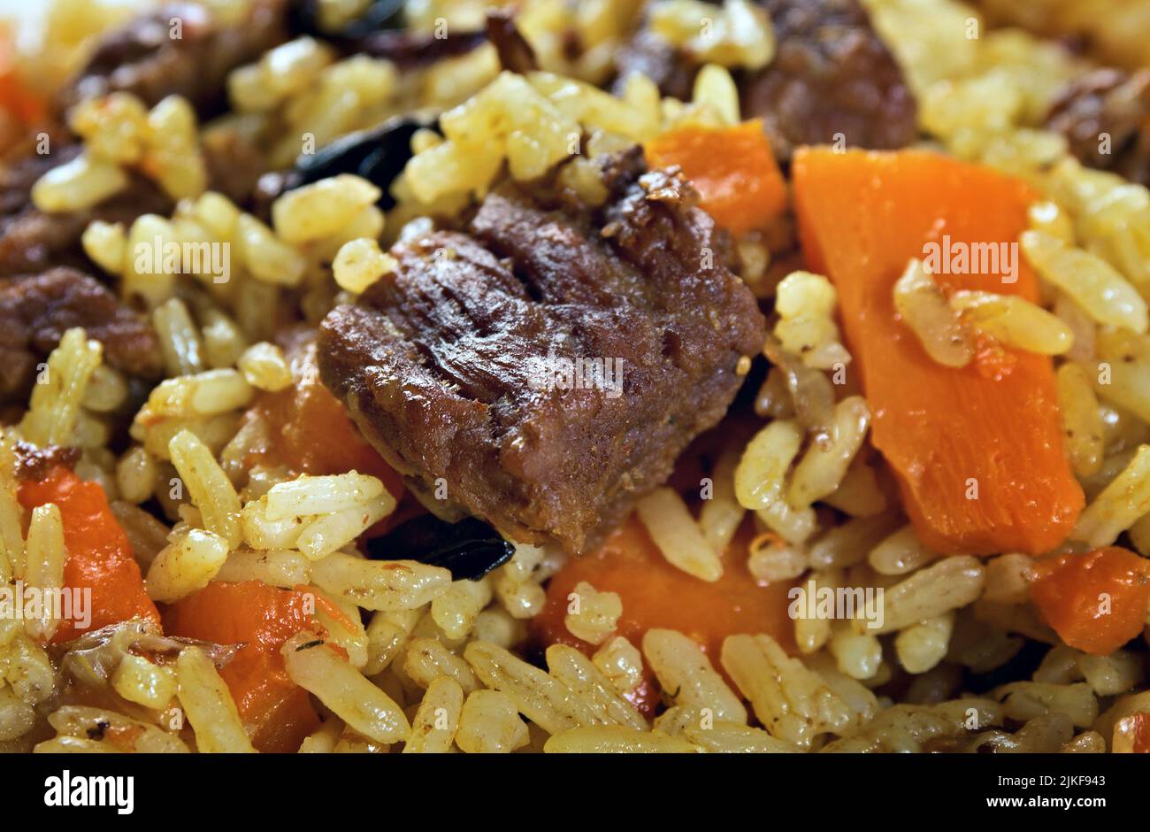 Arroz jollof liberiano, plato básico de muchos de los países de África occidental Foto de stock