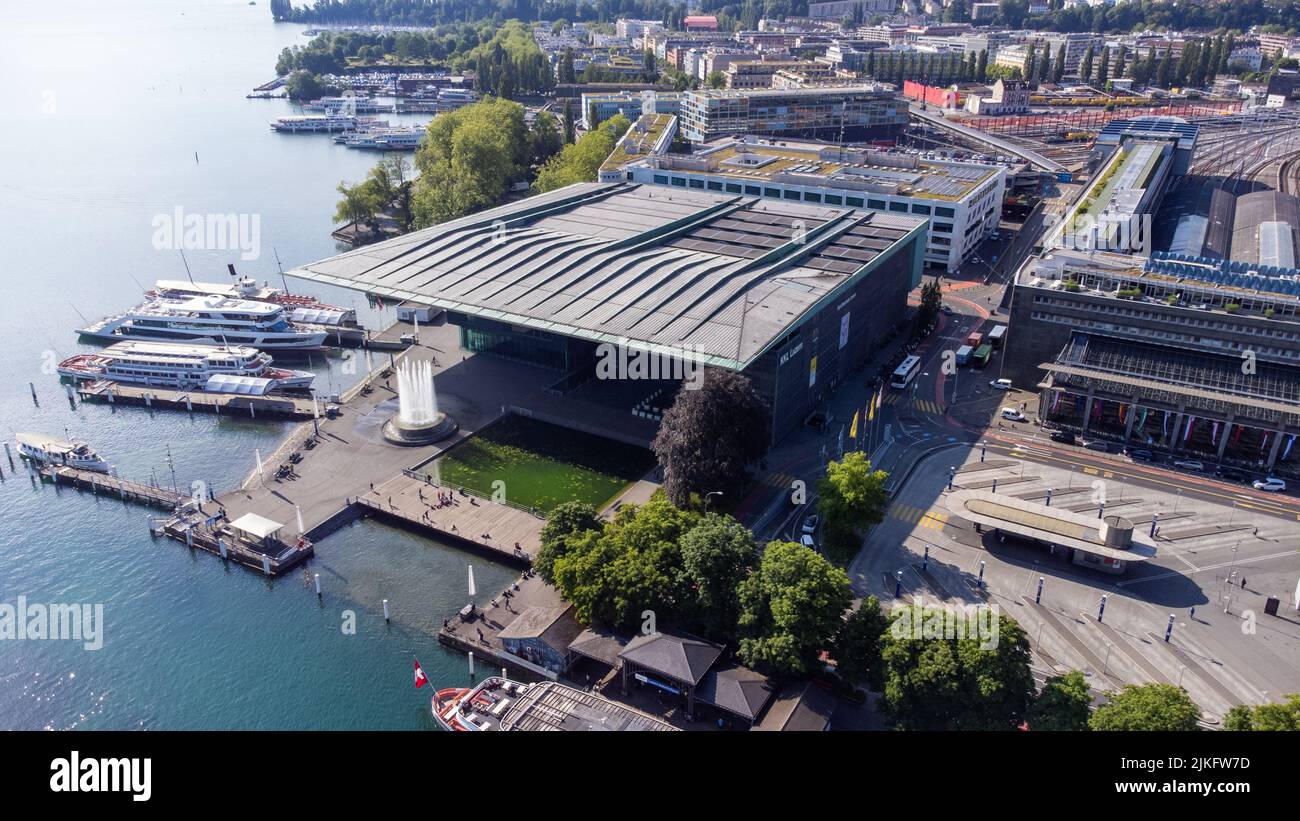 Centro Cultural y de Congresos de Lucerna, Lucerna, Suiza Foto de stock
