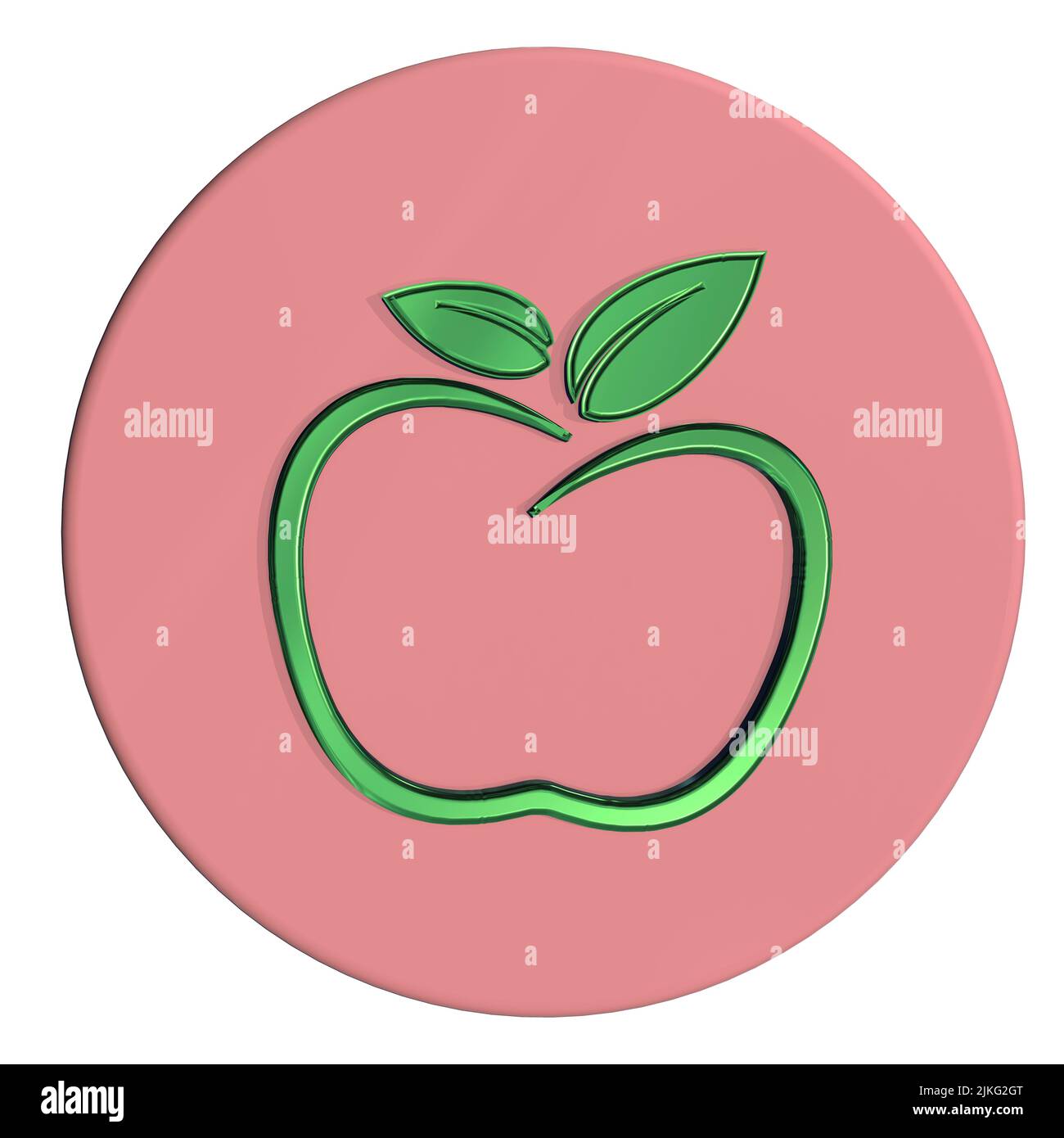 logotipo de diseño gráfico concepto de manzana concepto de dieta saludable concepto de estilo de vida saludable fondo blanco aislado Foto de stock