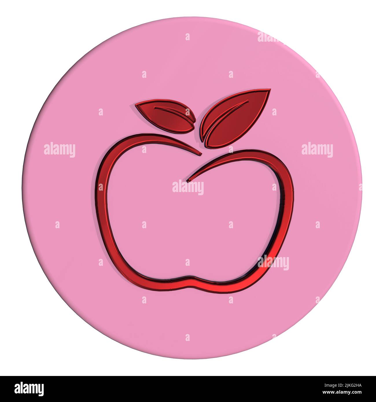 logotipo de diseño gráfico concepto de manzana concepto de dieta saludable concepto de estilo de vida saludable fondo blanco aislado Foto de stock