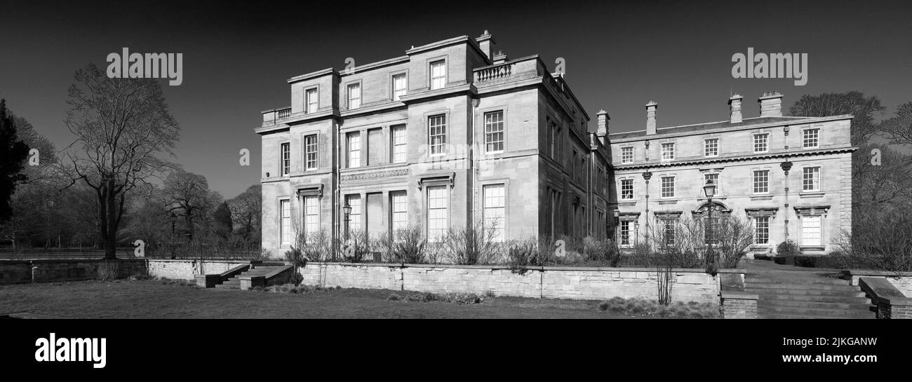 Normanby Hall, una mansión clásica inglesa, cerca del pueblo de Burton-upon-Stather, Scunthorpe, Lincolnshire County, Inglaterra, Reino Unido Foto de stock