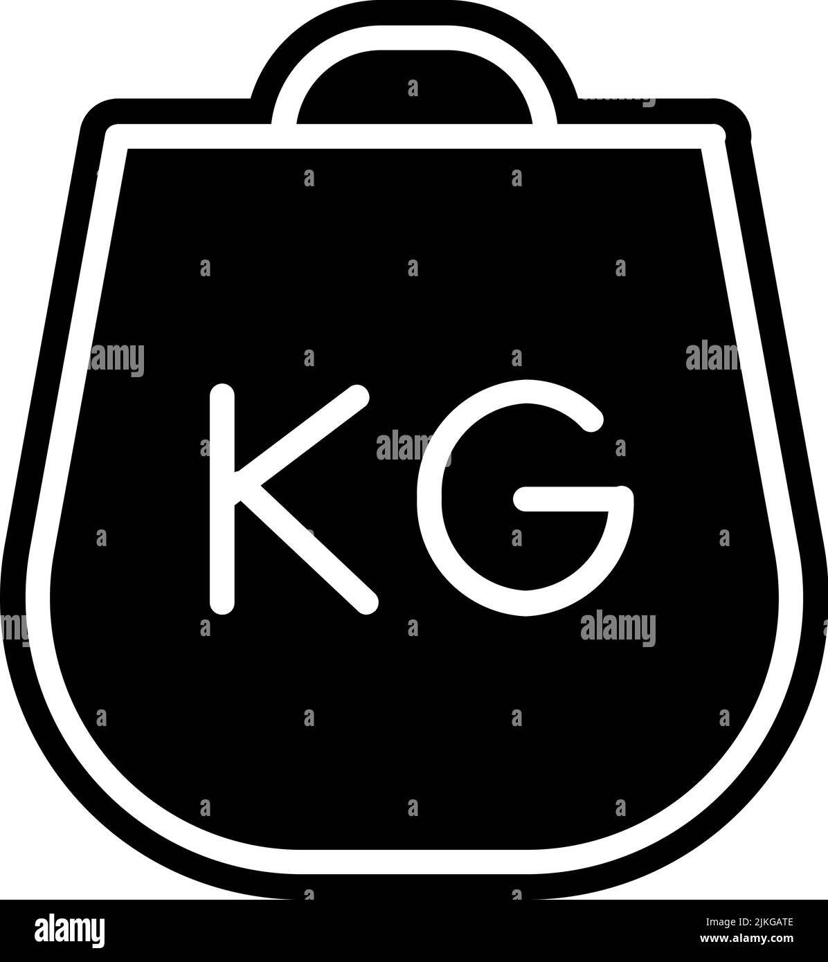 ilustración de vector negro del icono de peso Imagen Vector de stock