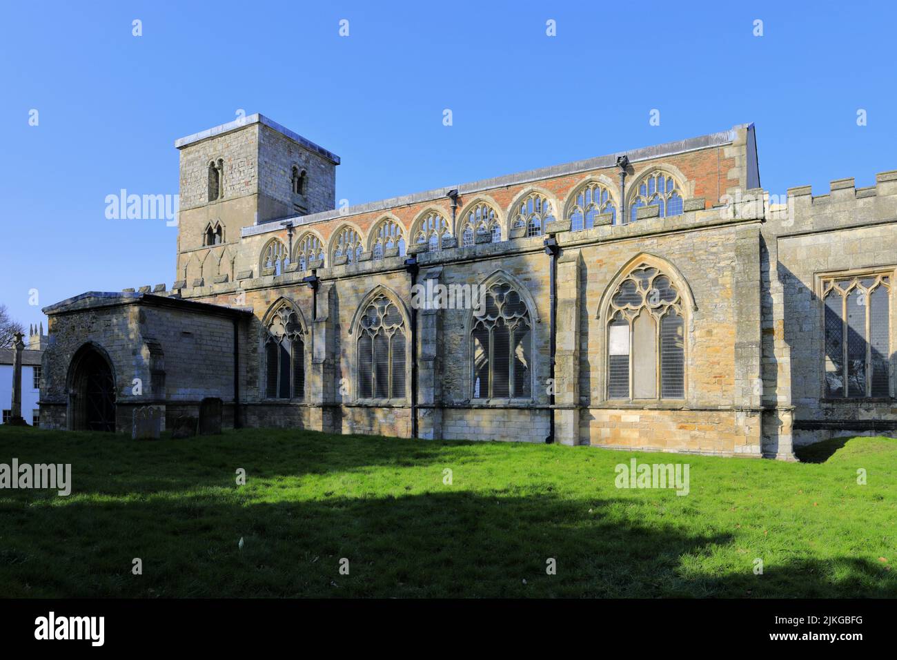 Iglesia de San Pedro, pueblo de Barton-upon-Humber, condado de Lincolnshire, Inglaterra, Reino Unido Foto de stock