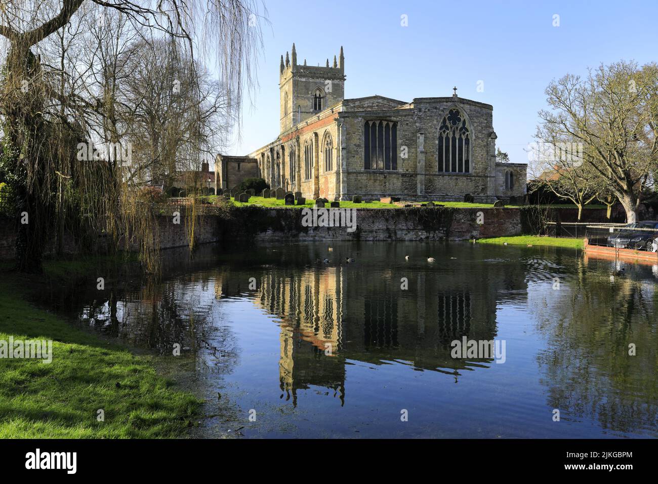 St Marys Church, Barton-upon-Humber village, Lincolnshire County, Inglaterra, Reino Unido Foto de stock