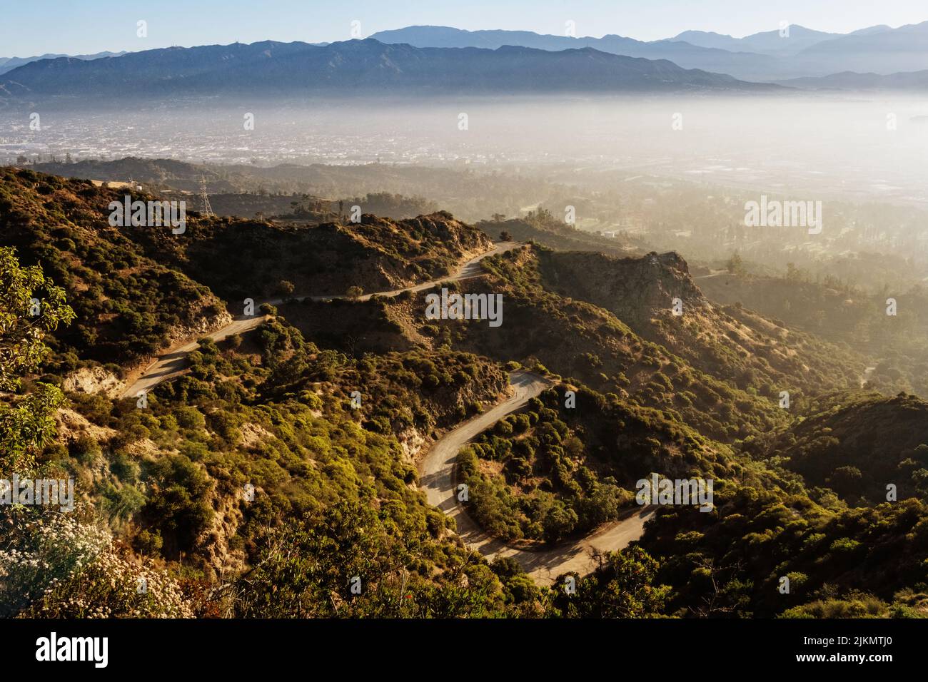 Sendero a través de Griffith Park, Los Angeles, California Foto de stock