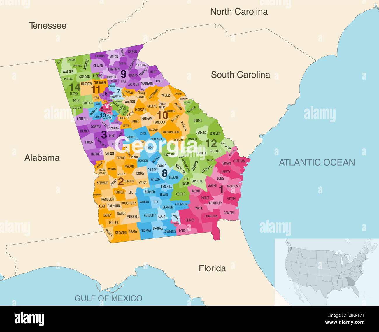 El país de georgia Imágenes vectoriales de stock - Alamy