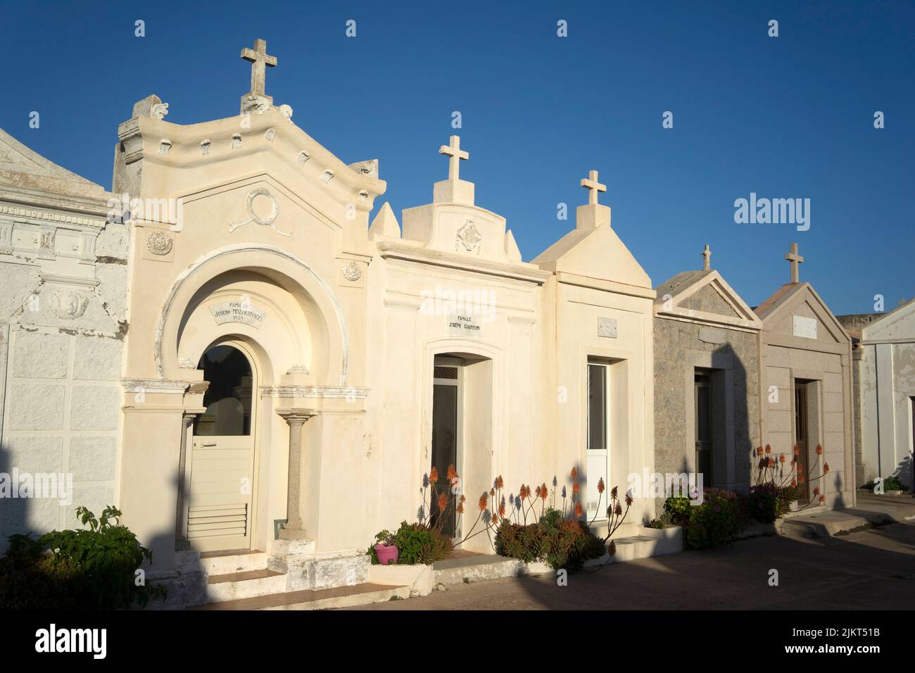 El cementerio de Bonifacio Córcega/Francia Foto de stock