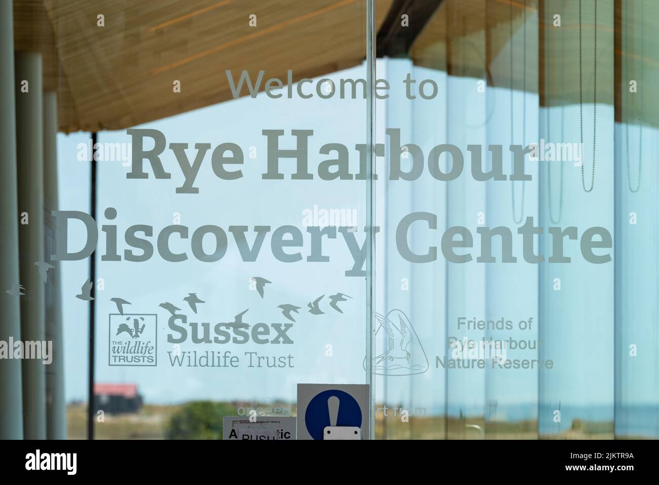 Rye Harbour Discovery Centre, Reserva Natural de Rye Harbour, Rye Harbour, Rye, Inglaterra Foto de stock