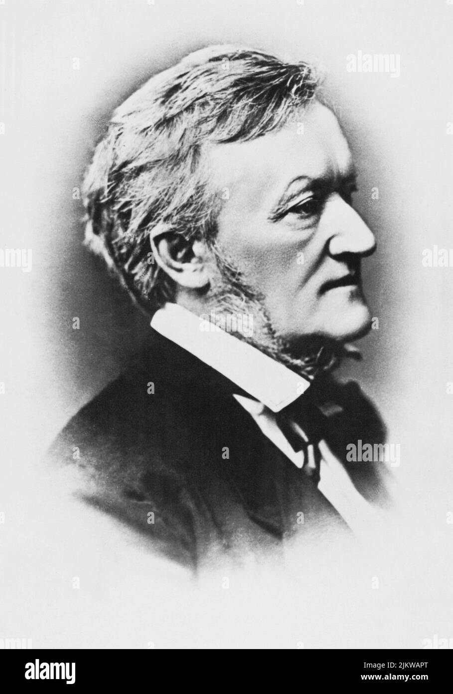 1880 c. : El compositor alemán RICHARD WAGNER ( 1813 - 1883 ) - MÚSICA - CLÁSICA - MUSICA CLASSICA - LÍRICA - OPERA - compositore - musista - retrato - ritratto - cravatta - papillon - corbata - collar - colletto - perfil --- Archivio GBB Foto de stock