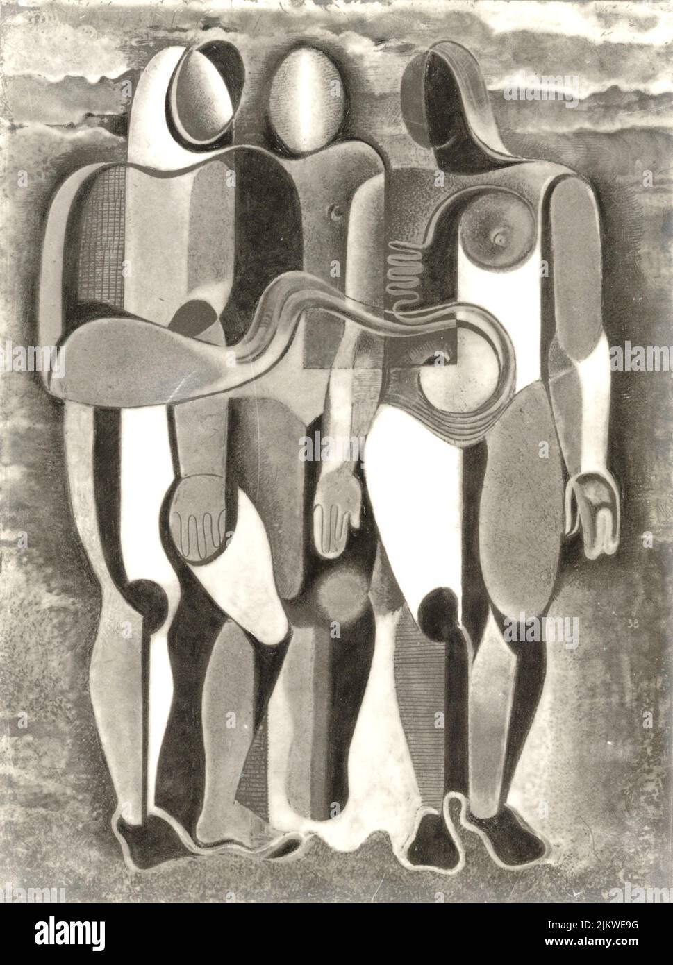 Karol Hiller - Composición Heliográfica - 1938 Foto de stock