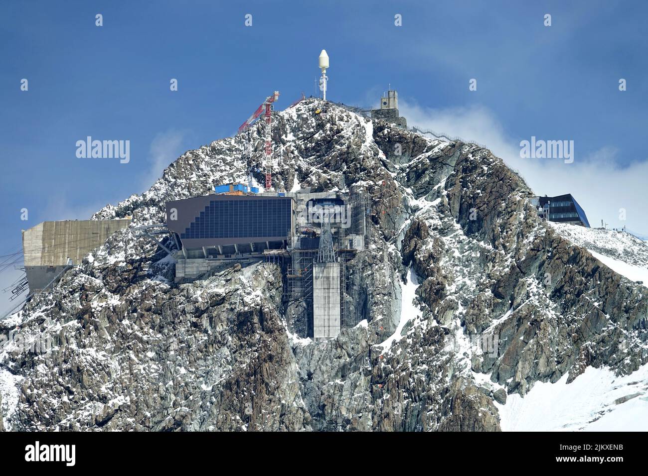 Klein Matterhorn, la estación de teleférico más alta de los alpes. Zermatt, Suiza - Agosto de 2022 Foto de stock