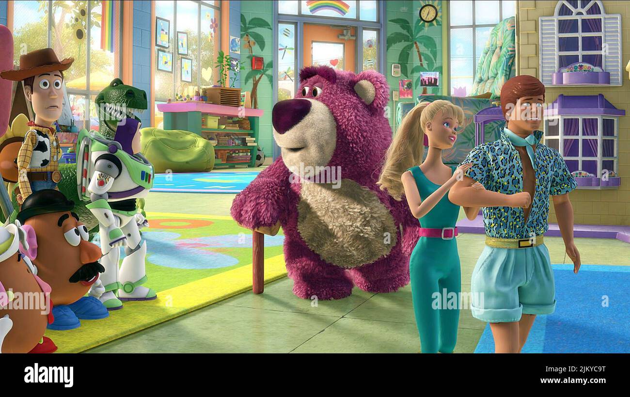 WOODY, el Sr. cabeza de papa, Rex, Buzz Lightyear, lotes-o'-HUGGIN' Bear,  barbie, Ken, Toy Story 3, 2010 Fotografía de stock - Alamy