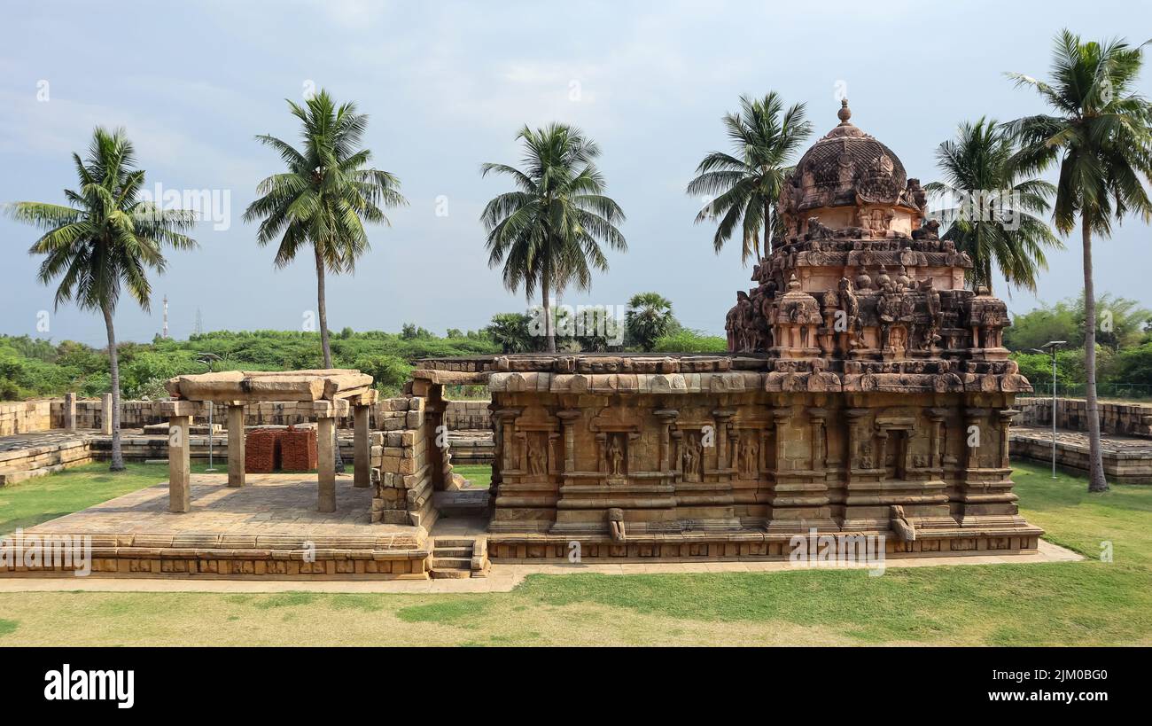 Templo de Shri Vinayagar en las premisas del templo de Brihadeshwara, Gangaikonda Cholapuram, Ariyalur, Tamilnadu, India. Foto de stock