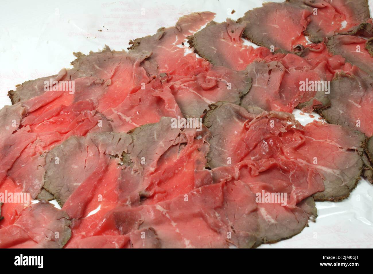 Filete de rosbif cortado en el horno Foto de stock