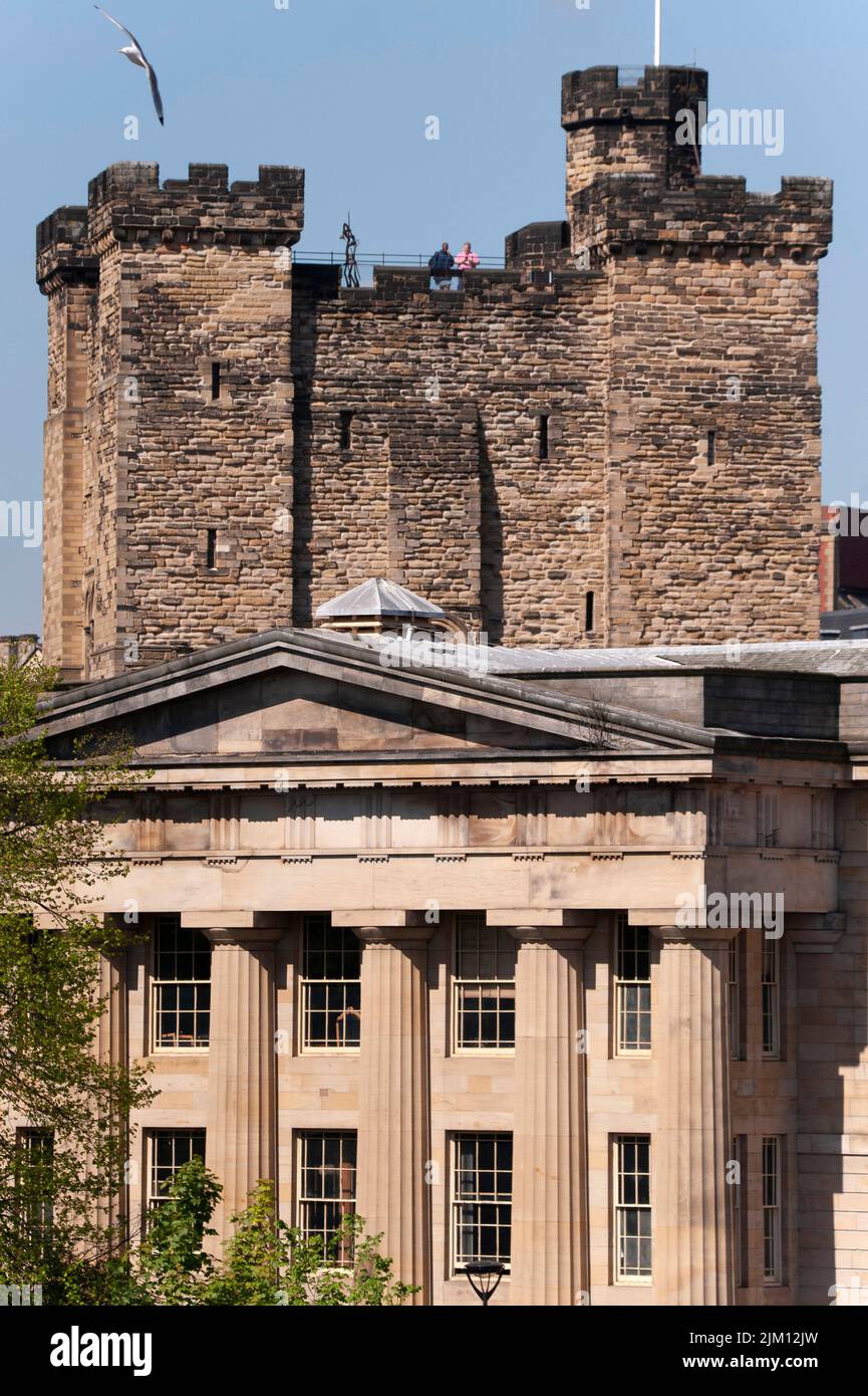 Castillo Keep y Moot Hall, Newcastle upon Tyne Foto de stock
