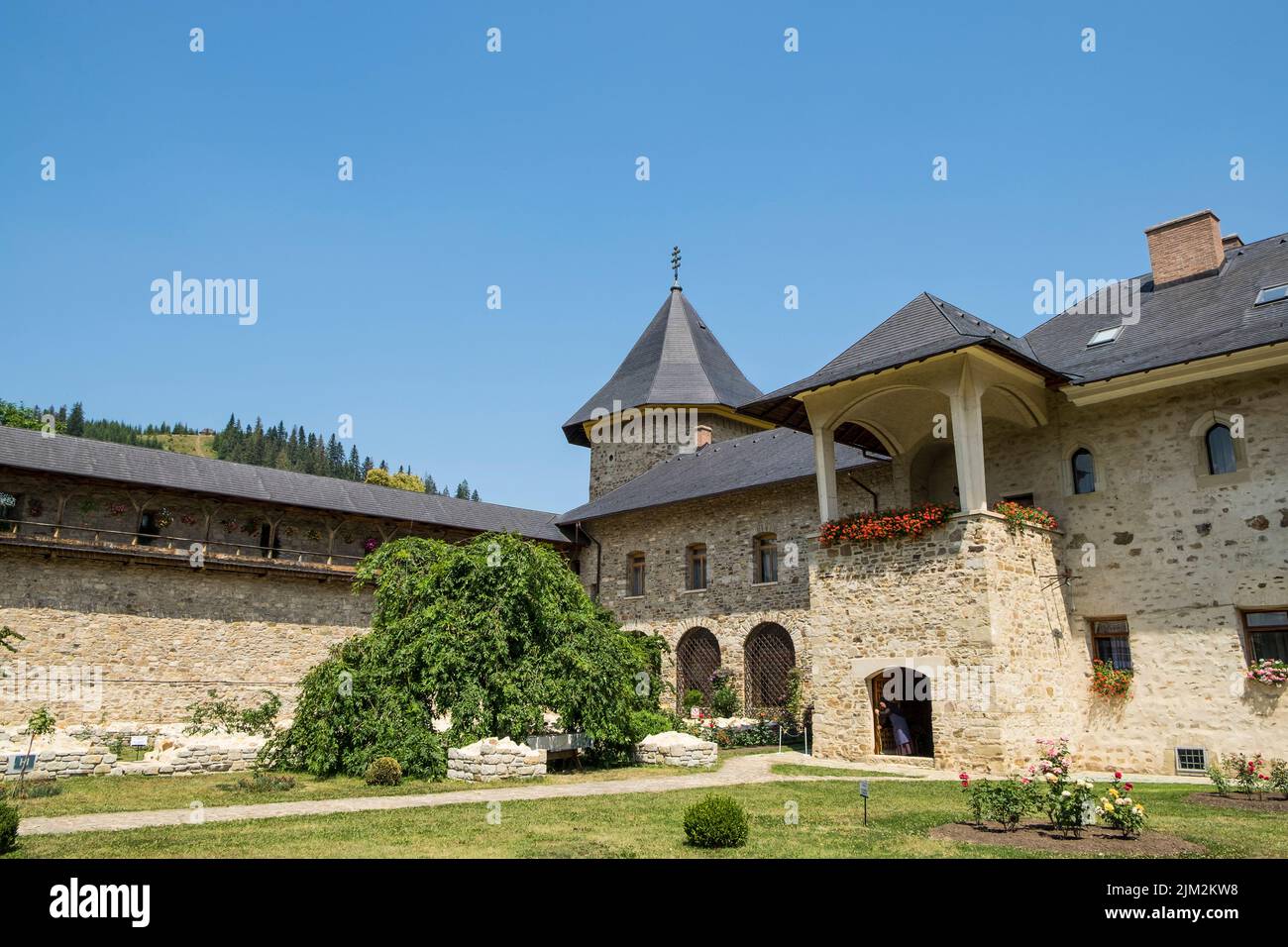 Rumania, Bucovina, Monasterio de Sucevita Foto de stock