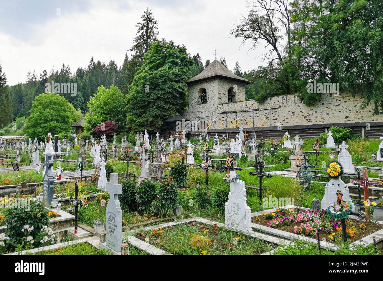 Rumanía, Bucovina, Monasterio de Voronet Foto de stock